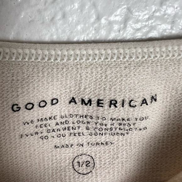 Good American Skinny Strap Nude Bone Ribbed Seamless Square Neck Bodysuit Size S - Picture 8 of 8